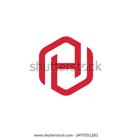 Hexagon Letter H Logo design vector template