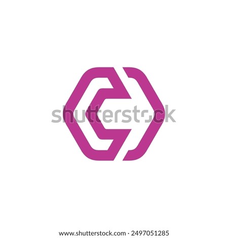 Hexagon Letter C Logo design vector template