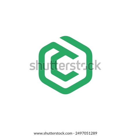 Hexagon Letter C Logo design vector template