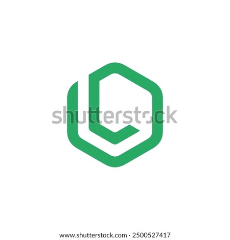 Hexagon Letter L Logo design vector template