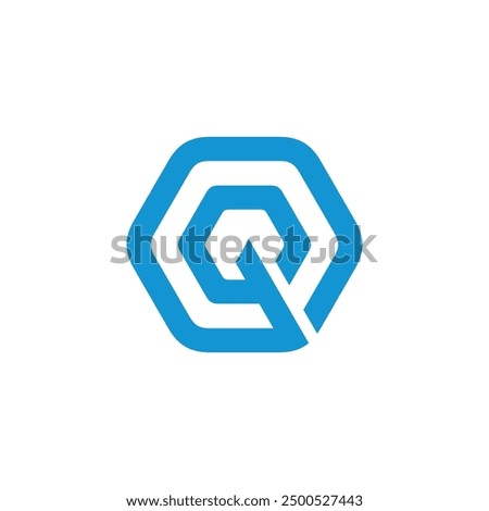 Hexagon Letter Q Logo design vector template