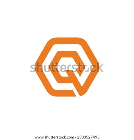 Hexagon Letter Q Logo design vector template