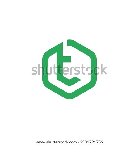 Hexagon Letter T logo design vector template