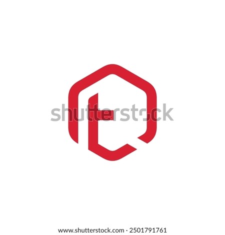 Hexagon Letter T logo design vector template