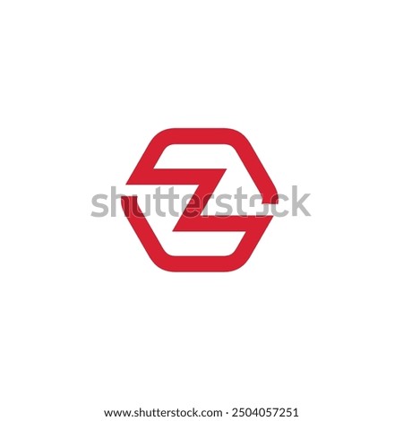 Hexagon Letter Z logo design vector template