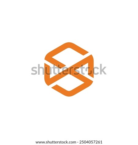 Hexagon Letter X logo design vector template