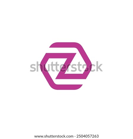 Hexagon Letter Z logo design vector template