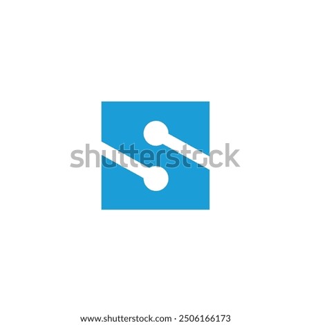 Square Letter S Logo design vector template