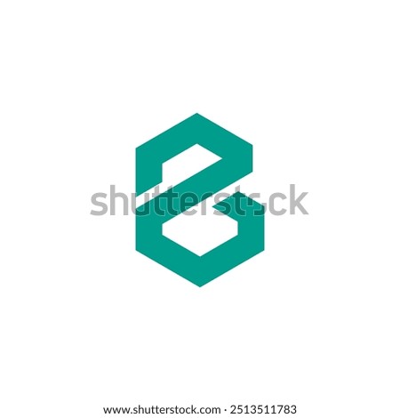 Hexagon Letter B Logo design vector template