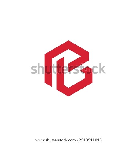 Hexagon Letter B Logo design vector template