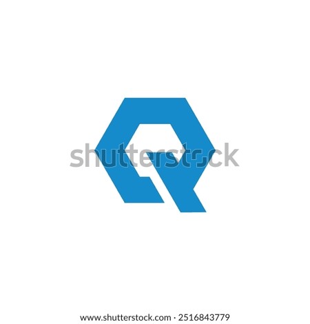 Hexagon Letter Q logo design vector template