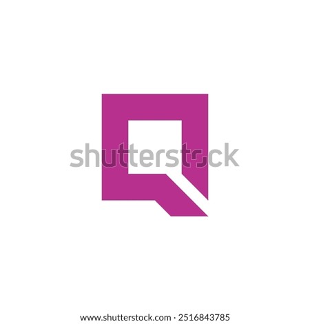 Square Letter Q logo design vector template