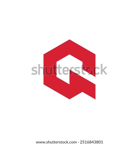 Hexagon Letter Q logo design vector template