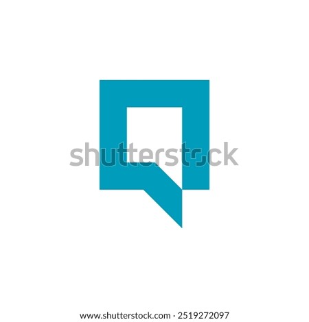 Square Letter Q Logo design vector template