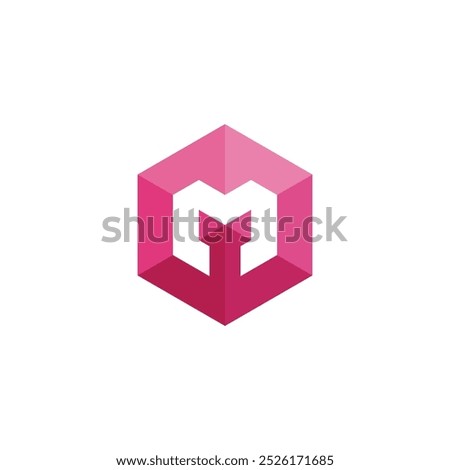 Hexagon Letter M Logo design vector template