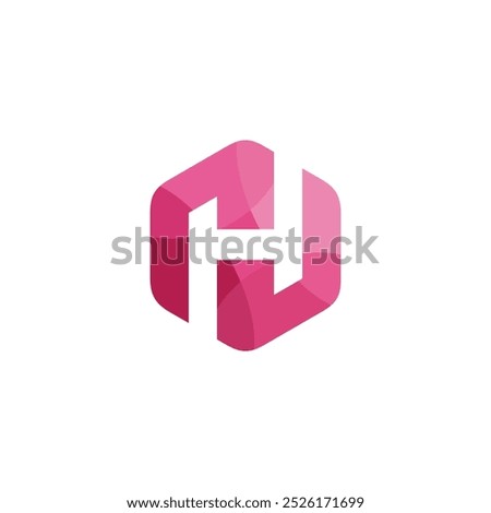 Hexagon Letter H Logo design vector template