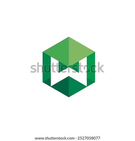 Hexagon Letter W Logo design vector template