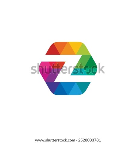 Letter Z Hexagon Logo design vector template