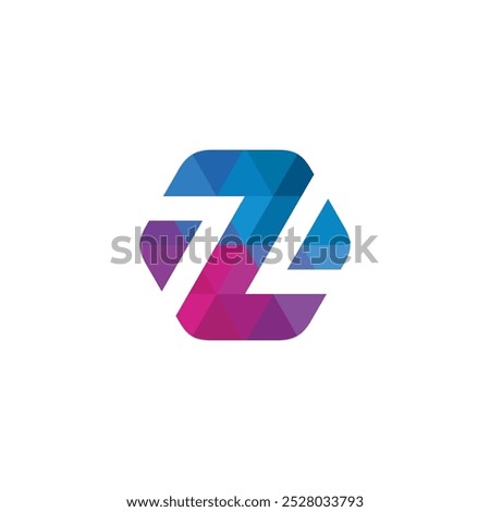 Letter Z Hexagon Logo design vector template