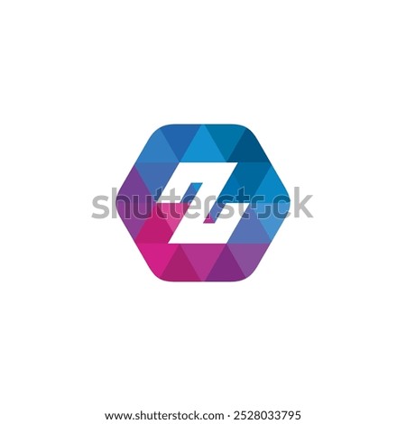 Letter Z Hexagon Logo design vector template