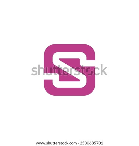 Letter S Square Round Logo