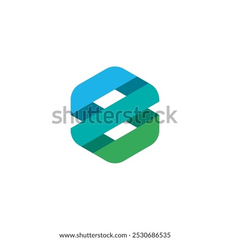 Abstract Number 8 Eight Hexagon Logo