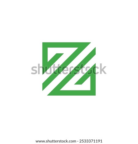 Abstract Letter Z Square Logo design vector template