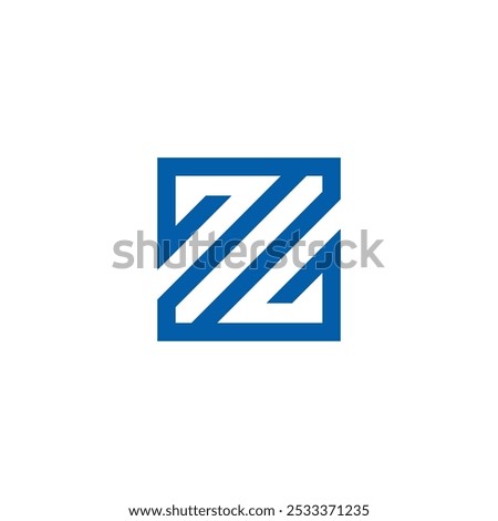 Letter Z Square Logo design vector template