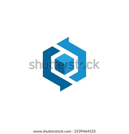 Cube Hexagon Logo design vector template