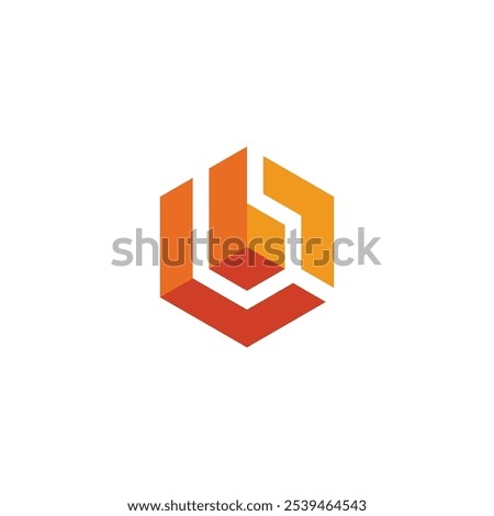 Hexagon Letter B Logo design vector template