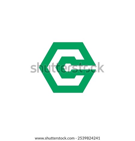 Hexagon Letter C Logo design vector template