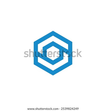 Abstract Hexagon Letter S Logo design vector template