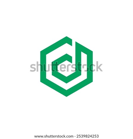 Hexagon Letter d Logo design vector template