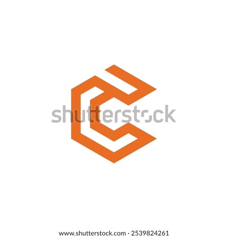 Hexagon Letter C Logo design vector template