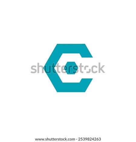 Hexagon Letter C Logo design vector template