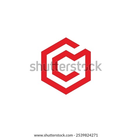 Hexagon Letter C Logo design vector template