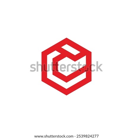 Hexagon Letter C Logo design vector template