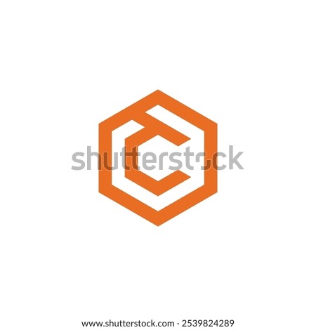 Hexagon Letter C Logo design vector template