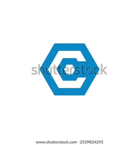 Hexagon Letter C Logo design vector template