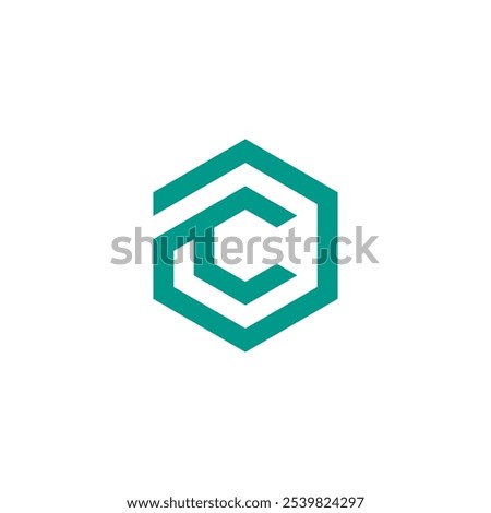 Hexagon Letter C Logo design vector template