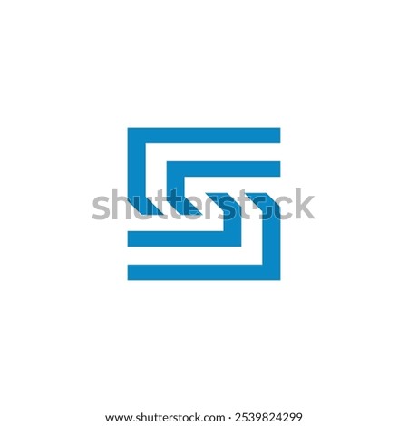 Square Letter S Logo design vector template