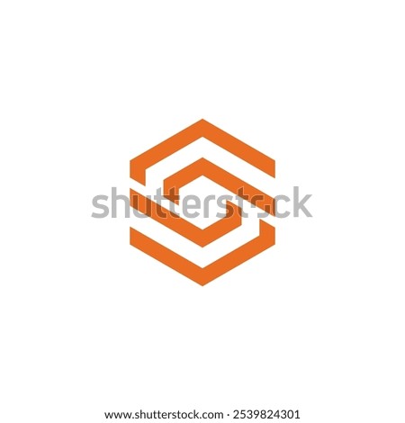 Abstract Hexagon Letter S logo design vector template