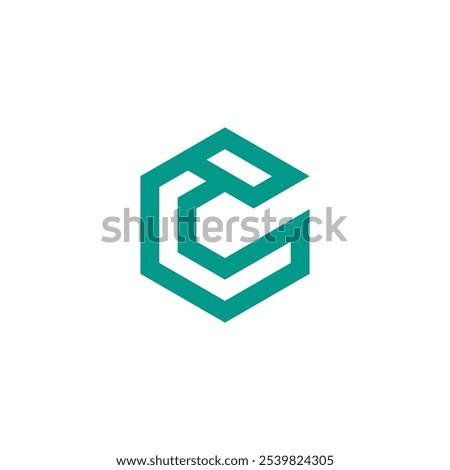 Hexagon Letter C Logo design vector template