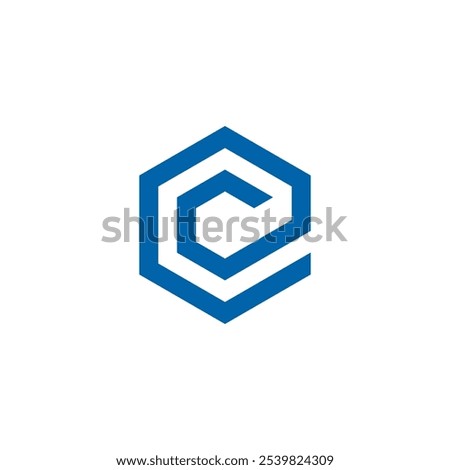 Hexagon Letter C Logo design vector template