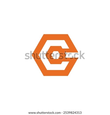 Hexagon Letter C Logo design vector template