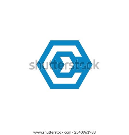 Hexagon Letter C Logo design vector template