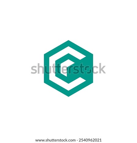 Hexagon Letter C Logo design vector template