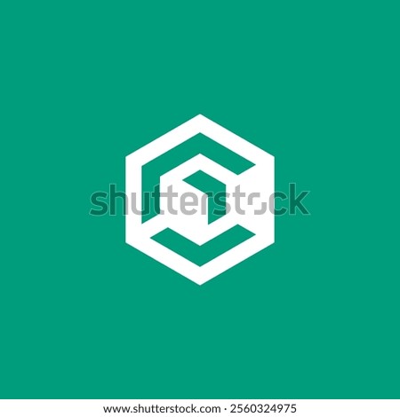 Hexagon Letter C Logo design vector template