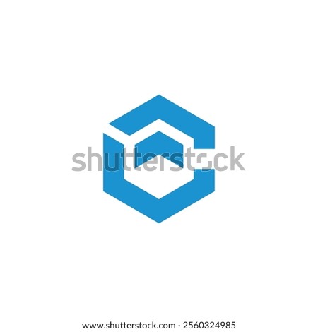 Hexagon Letter C Logo design vector template