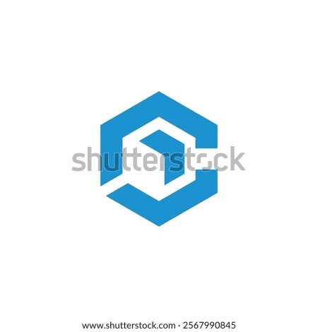 Abstract Hexagon Letter C Logo design vector template